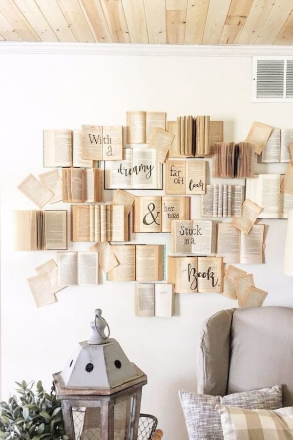 DIY Book Wall Tutorial