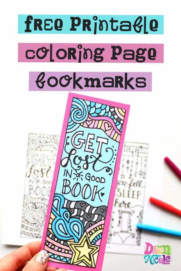 FREE PRINTABLE COLORING PAGE BOOKMARKS