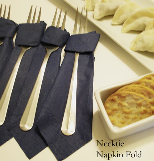 How to Fold a Napkin into a Necktie