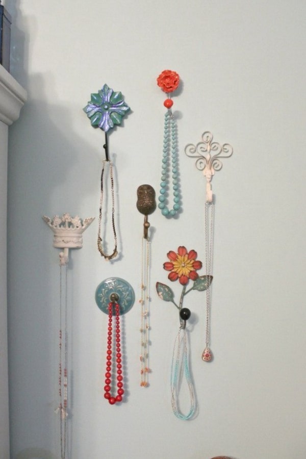 Decorative Wall Hooks As Jewelry Storage