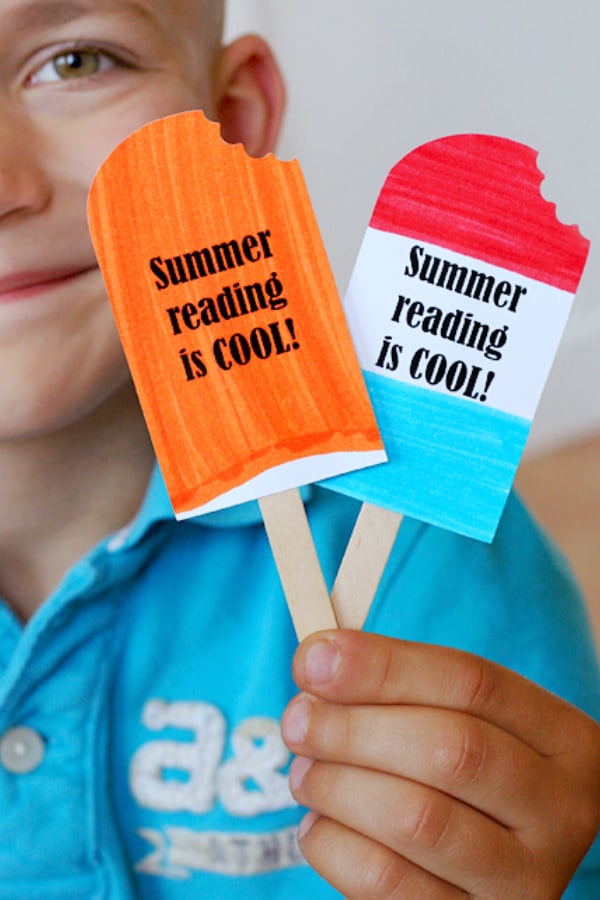 popsicle bookmark with printable