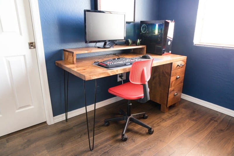 Modern Industrial DIY Computer Desk