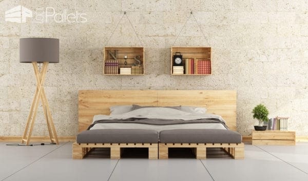 DIY Double Queen Pallet Bed