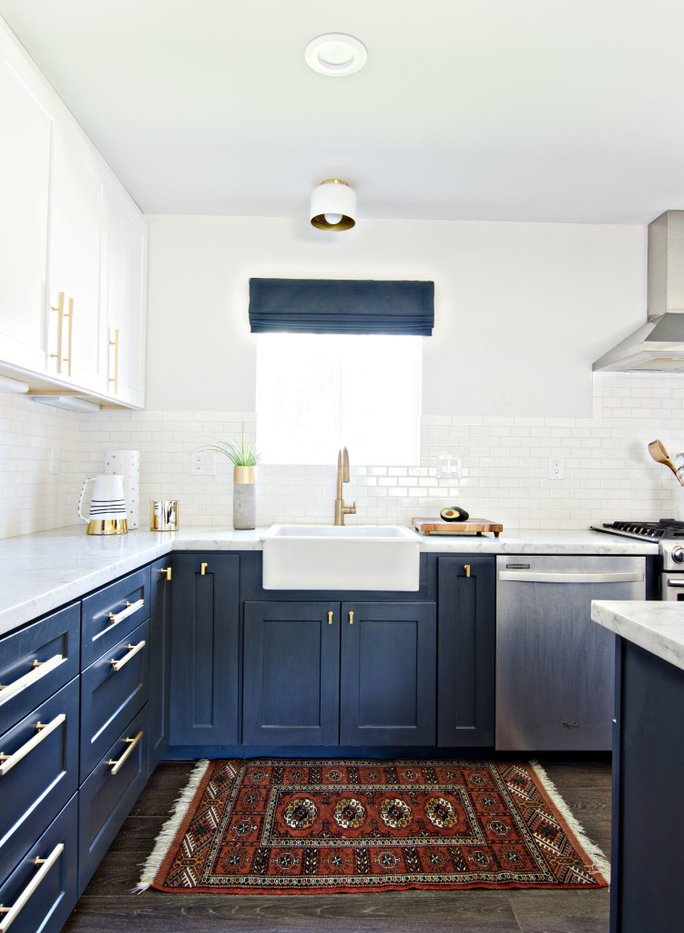 Two Tone Kitchen Cabinet Ideas, Dark Blue Kitchen Cabinet Ideas
