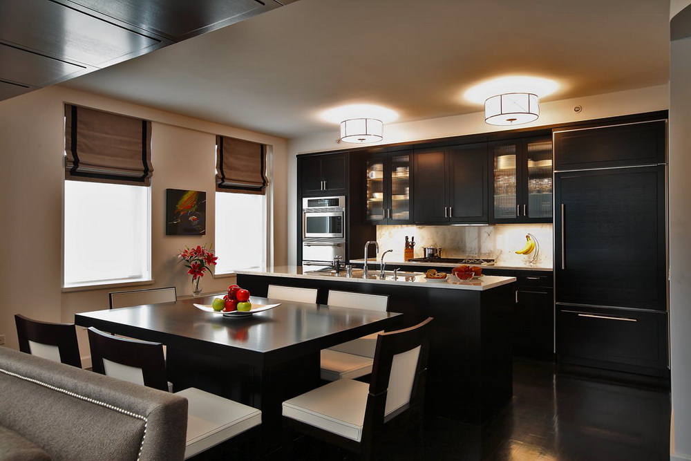 10. CONTEMPORARY BLACK KITCHEN TABLE