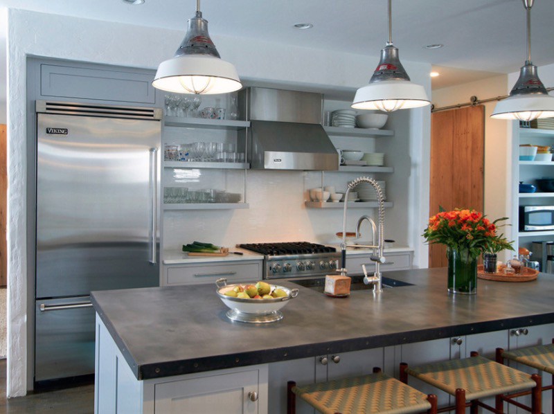 11. Zinc Countertop With A Touch Of Uniqueness
