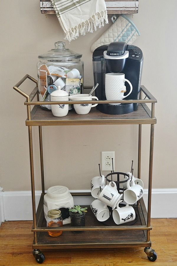 12. REPURPOSED CART COFFEE BAR