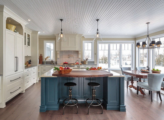 18. DENIM BLUE KITCHEN ISLAND