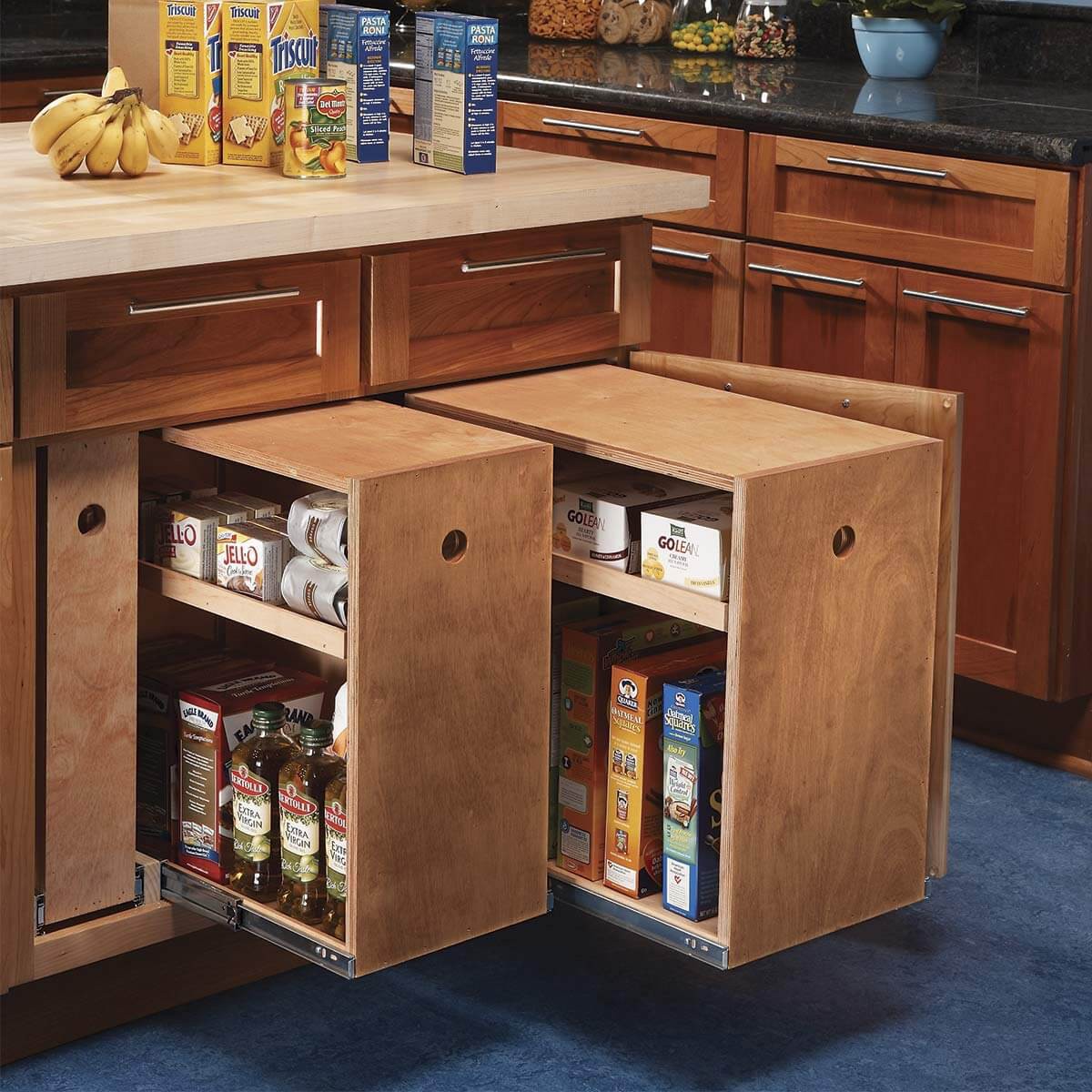 23. Roll-out Style Kitchen Cabinet Idea