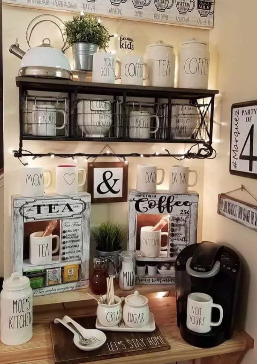 28.FAMILY COFFEE BAR WITH LABELS