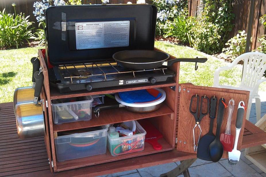 4. Classic Plywood Camp Kitchen