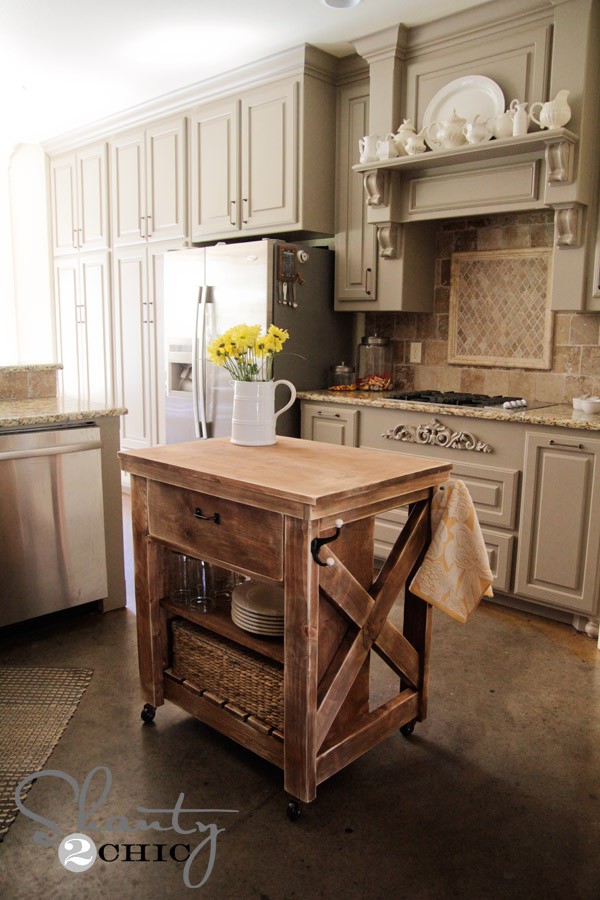 25 Diy Kitchen Island Ideas For Your, Diy Small Kitchen Cart
