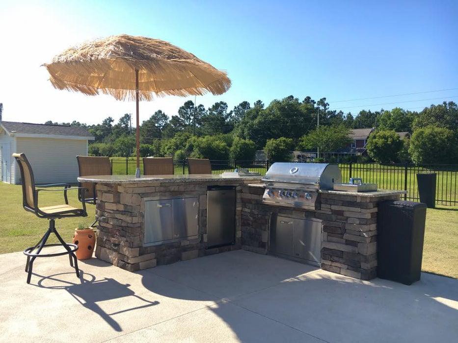 1. Outdoor Kitchen Made Of Stones