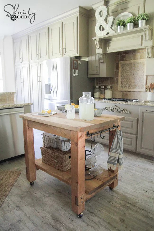 1. Rolling Kitchen Cart Idea