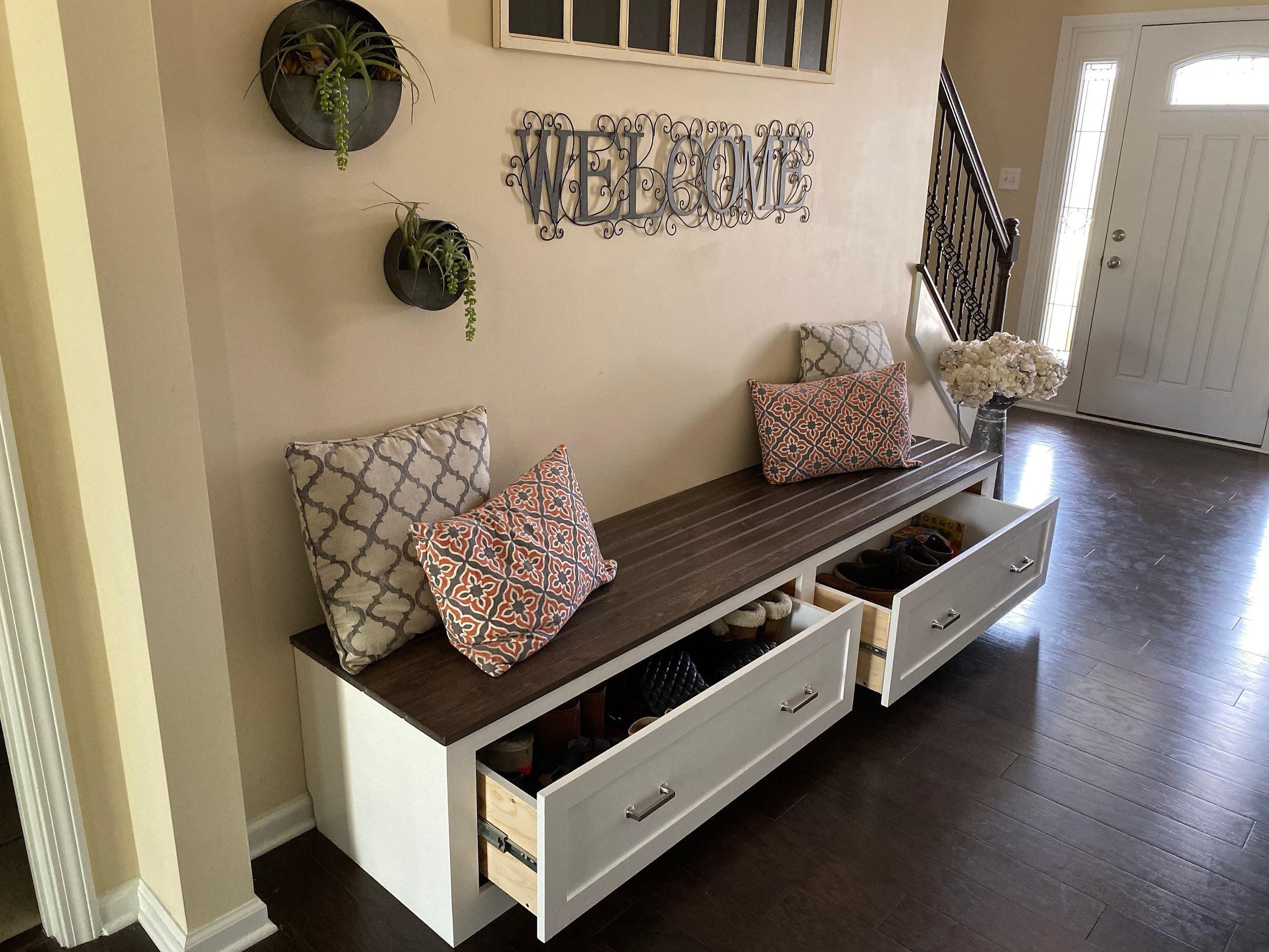 1. Simple Kitchen Storage Bench