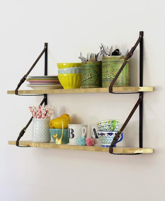 10. DIY Shelves With Belt Straps