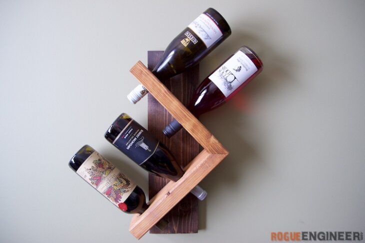 10. Wall Wine Rack DIY