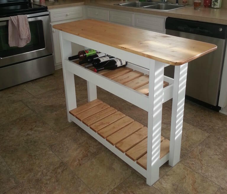 11. Kitchen Island With Wine Rack