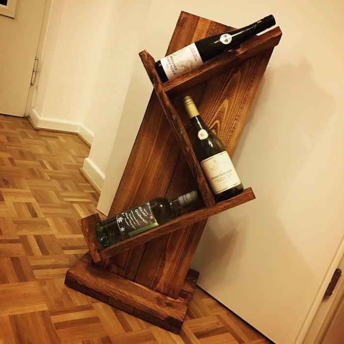 11. Rustic Wine Rack DIY