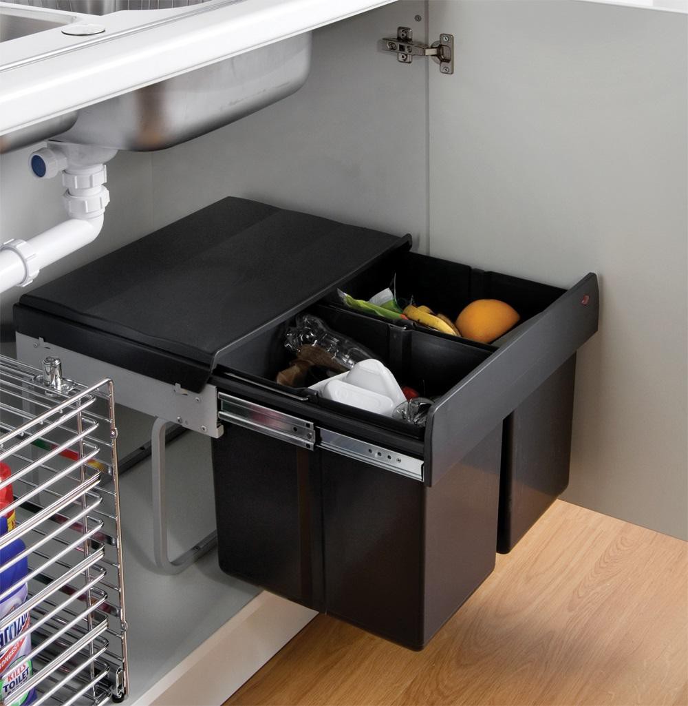 11. Under Sink Trash Can Storage