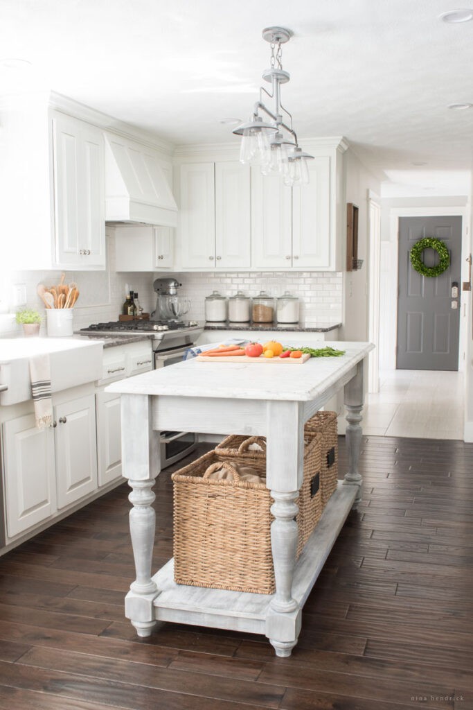 12. Creative Kitchen Cart With Baskets