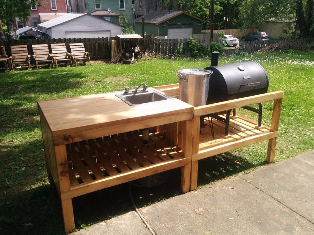 12. Outdoor Kitchen From Reclaimed Materials