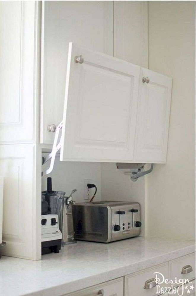 13. Countertop Appliance Storage With Door