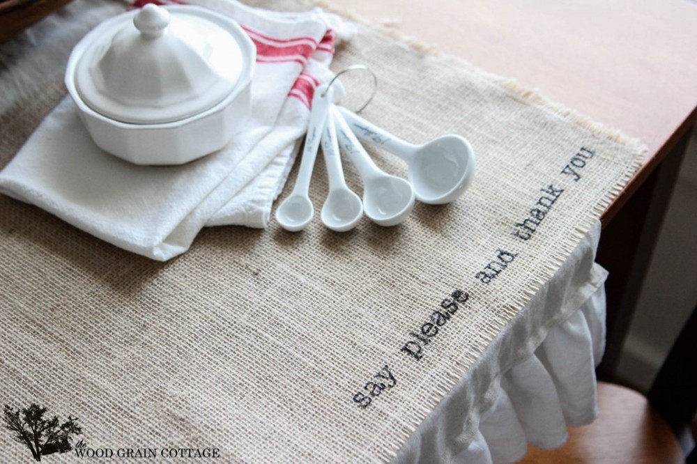 13. DIY Burlap Placemats