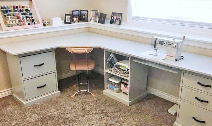 13. DIY Office Corner Desk