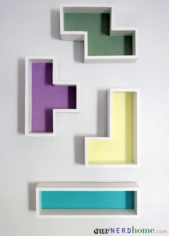 14. DIY Tetris Shelves