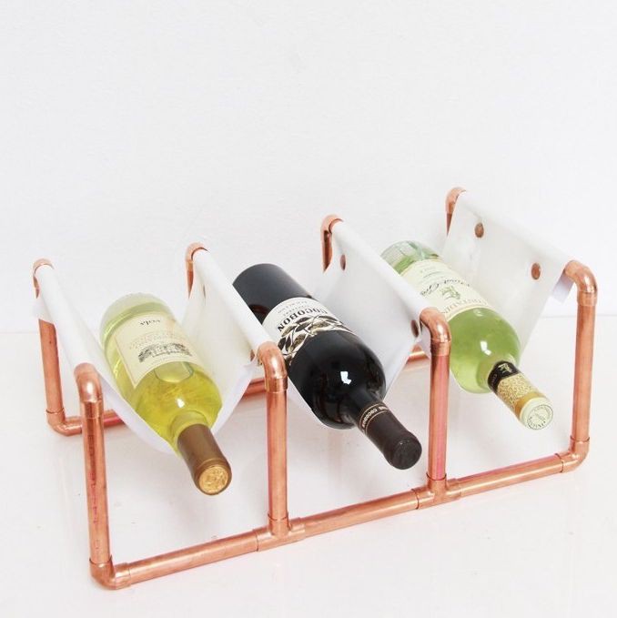 15. Copper Wine Rack DIY