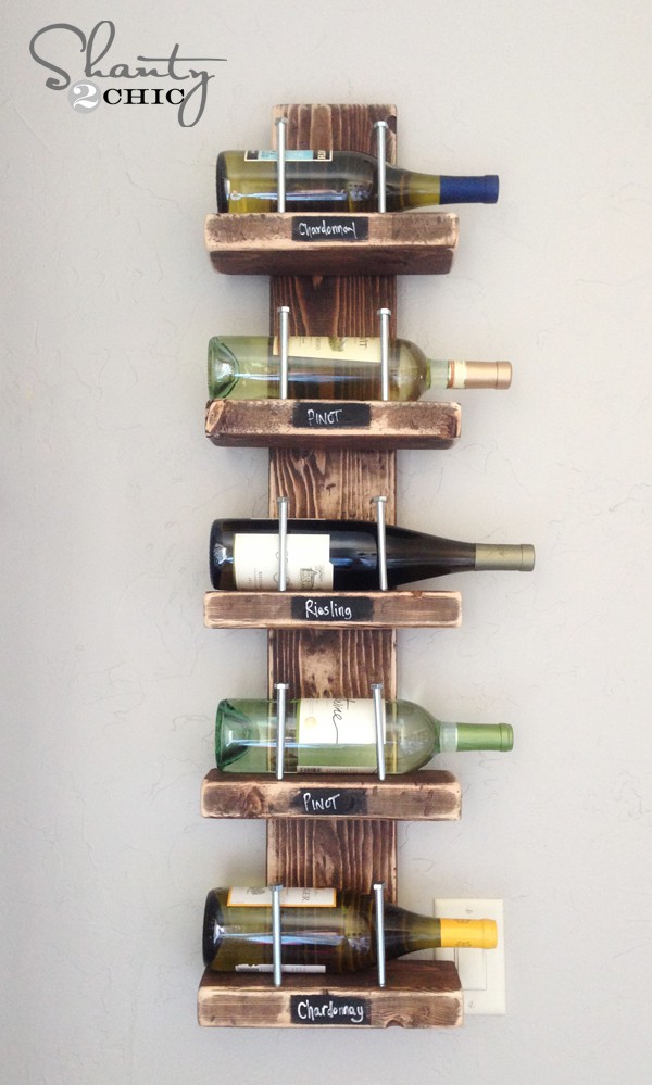 17. DIY Easy Wine Rack