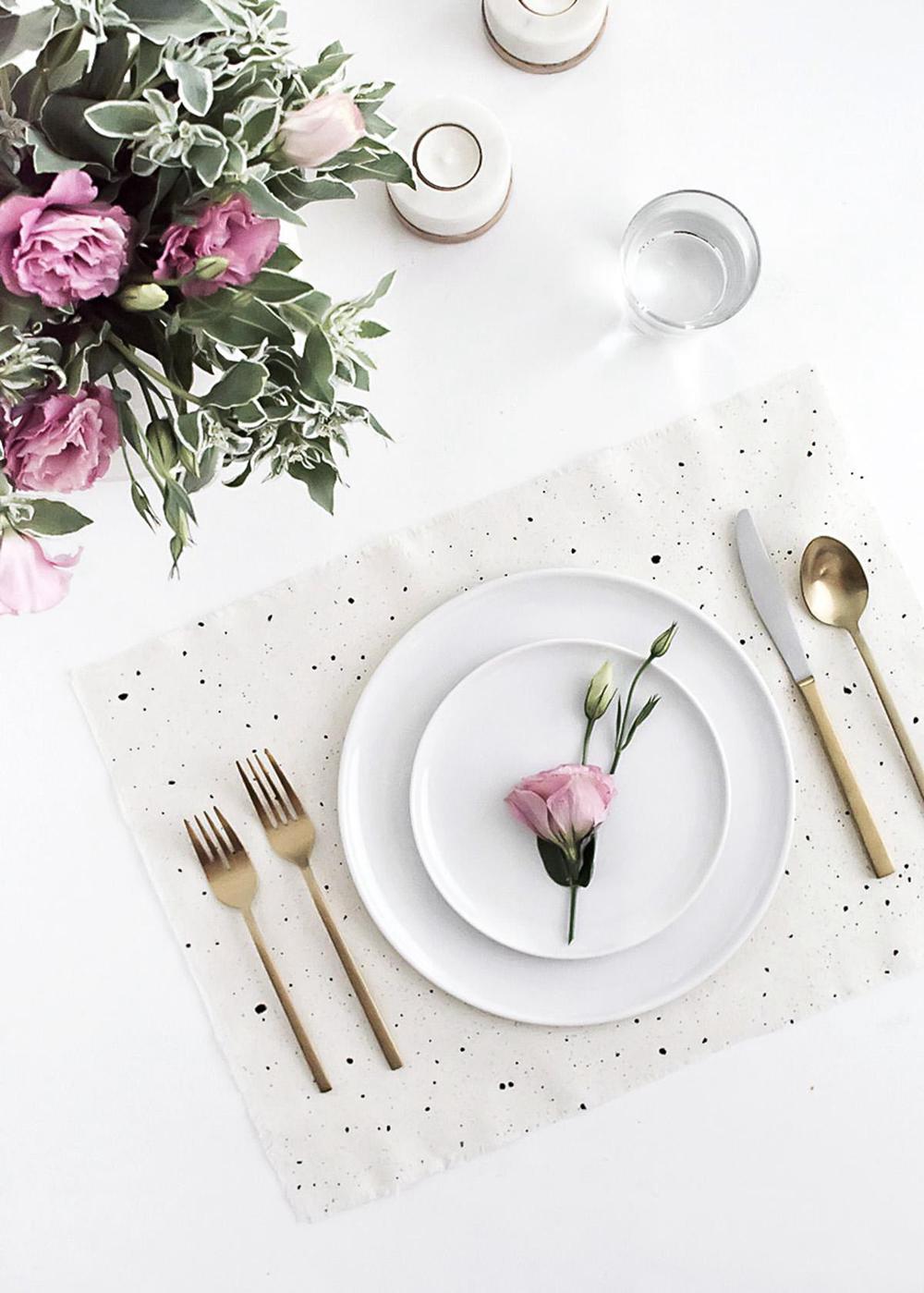 17. DIY Speckled Placemats