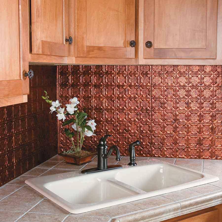 17. Designer Kupfer Backsplash