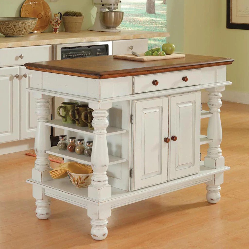 18. Americana Style Kitchen Island Storage