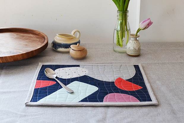 18. DIY Abstract Quilted Placemats