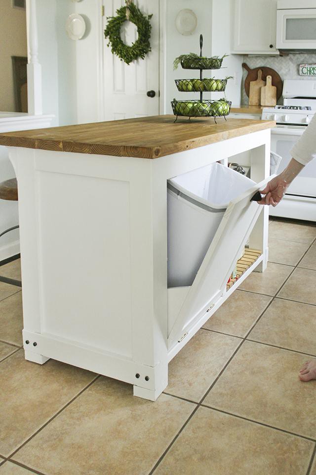 18. DIY Kitchen Trash Storage