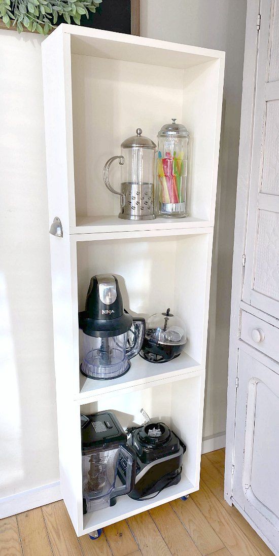 18. DIY Rolling Appliance Storage