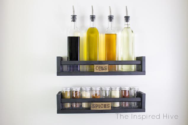 19. DIY Wall-Mounted Spice Rack