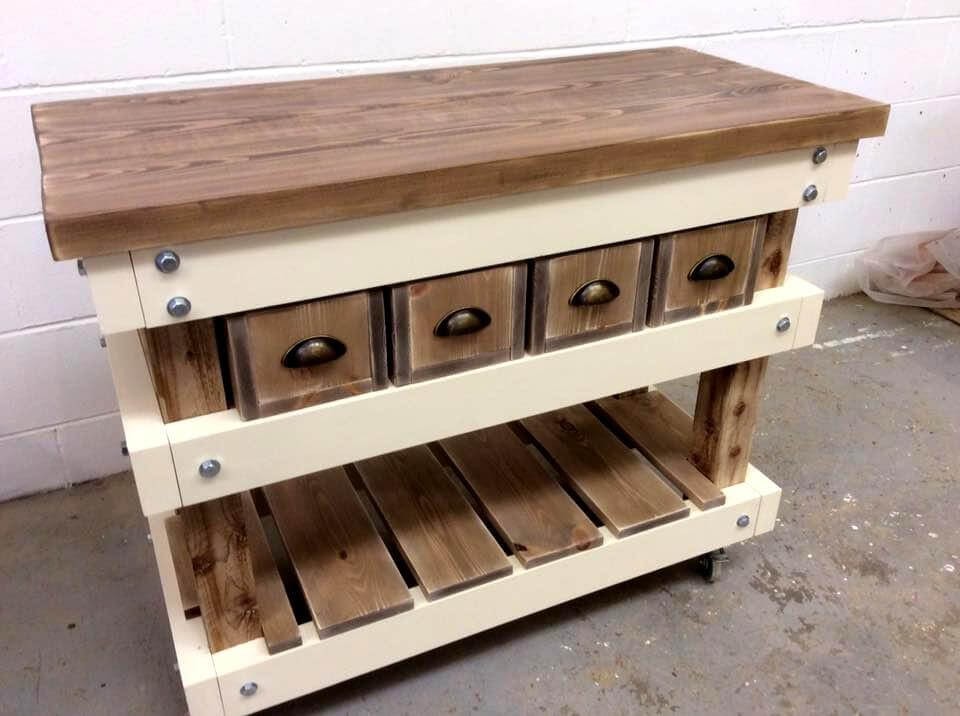 19. Pallet Kitchen Island Table