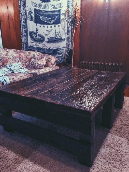 2. Black Coffee Table DIY