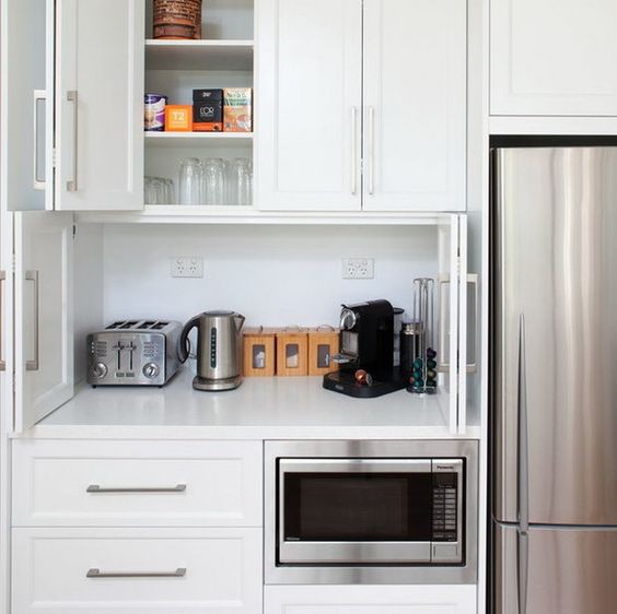 2. Small Kitchen Appliance Storage Idea