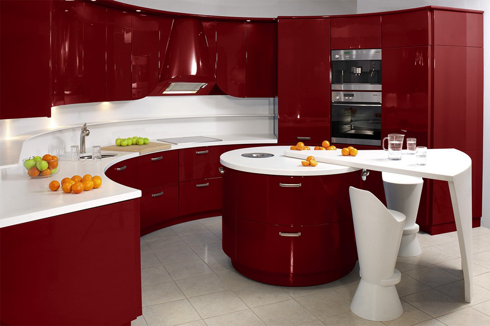 20. Décor de cuisine rouge élégant