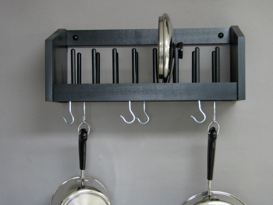 21. DIY Pot Rack With Lid Storage