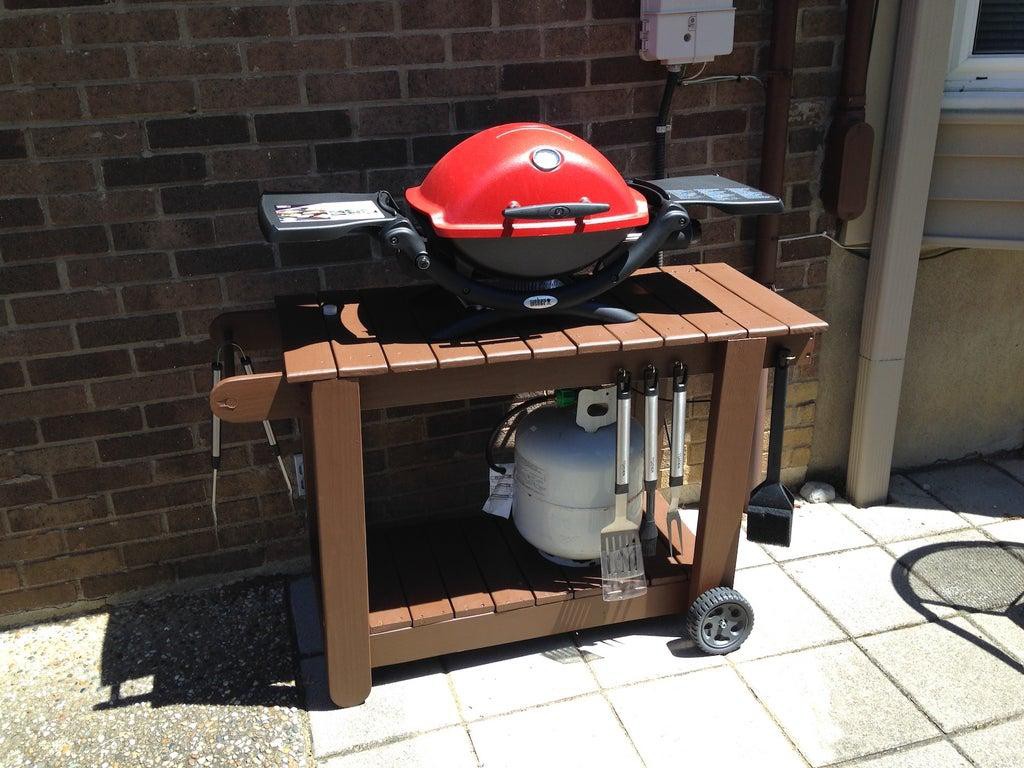 22. DIY Low Budget Kitchen Cart For Outdoor Cooking