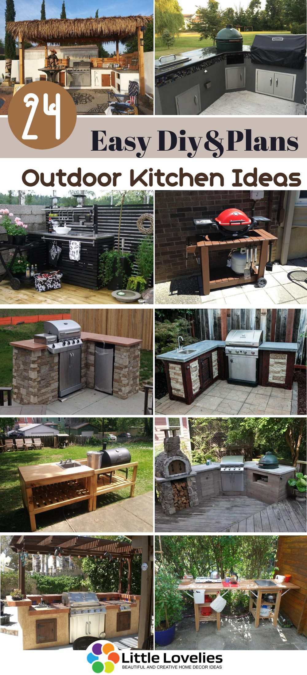 24 DIY Outdoor Kitchen Ideas and Plans