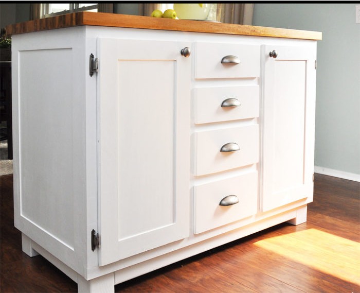 24. DIY Kitchen Island With Lots Of Compartments