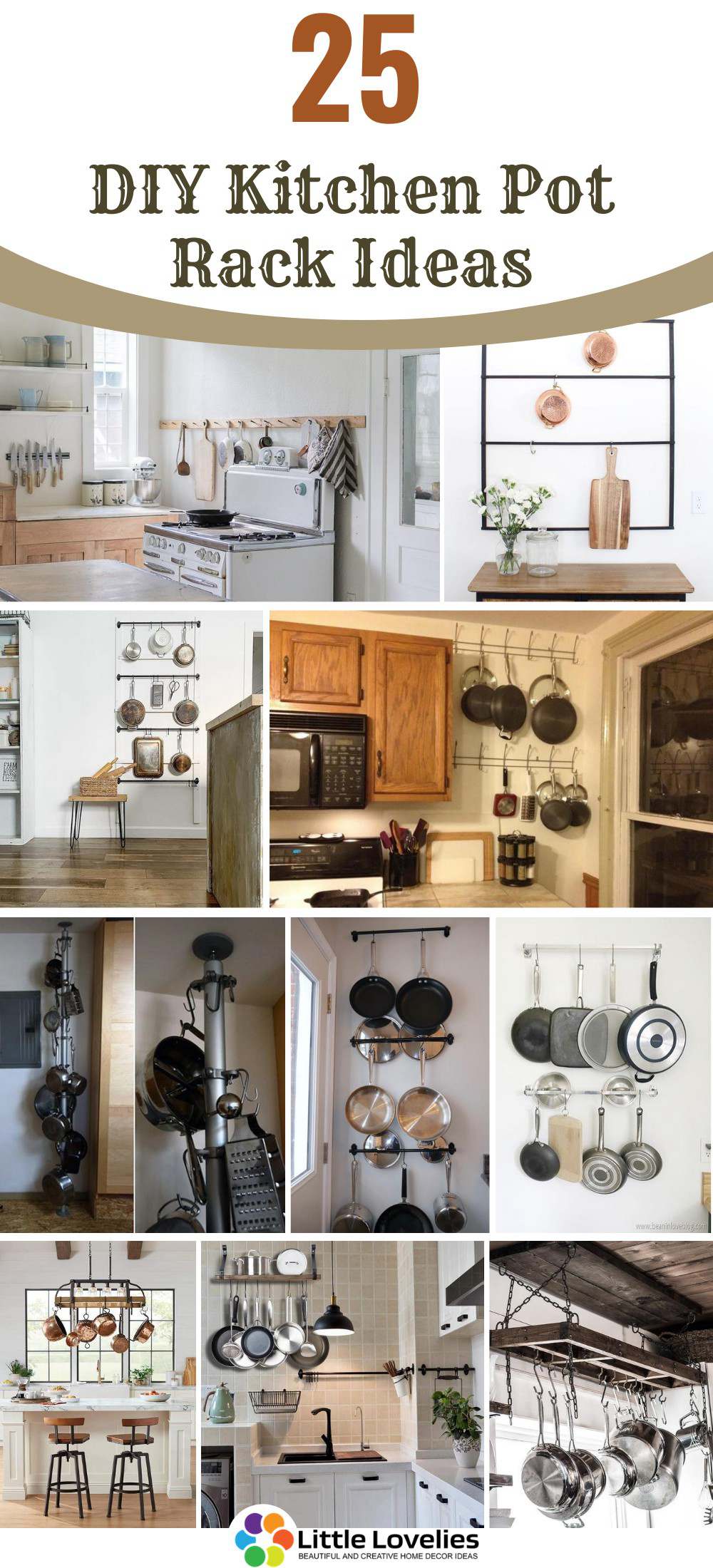 25 DIY Pot Rack Ideas