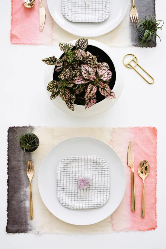 3. DIY Dyed Placemats