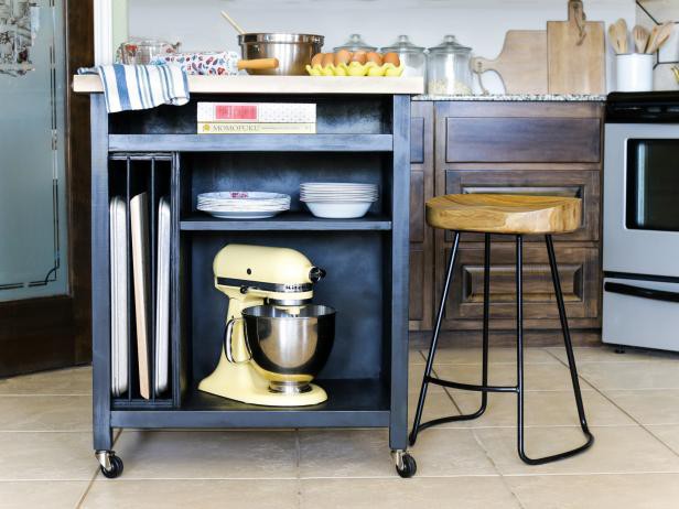 3. DIY Kitchen Island On Wheels